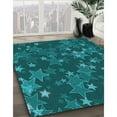 thumbnail image 3 of Ahgly Company Machine Washable Indoor Rectangle Transitional Dark Turquoise Green Area Rugs, 2' x 4', 3 of 7