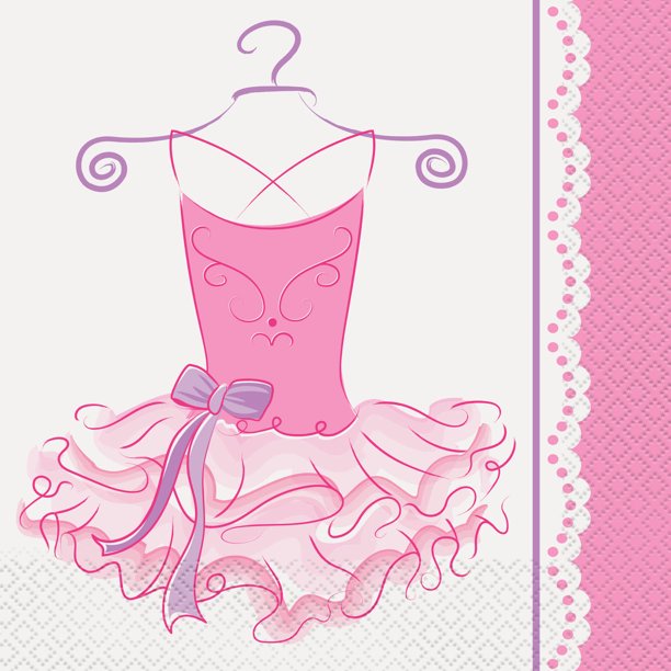 Pink Ballerina Party Paper Luncheon Napkins, 16ct