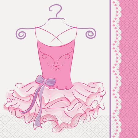 Pink Ballerina Party Lunch Napkins, 16ct