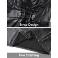 thumbnail image 4 of Ausing Women's PU Leather Lingerie Mini Choker Dress Lace Up Halter Bodycon Babydoll Nightgown Chemise Boudoir Nighty Teddy Party Outfits Black S, 4 of 6