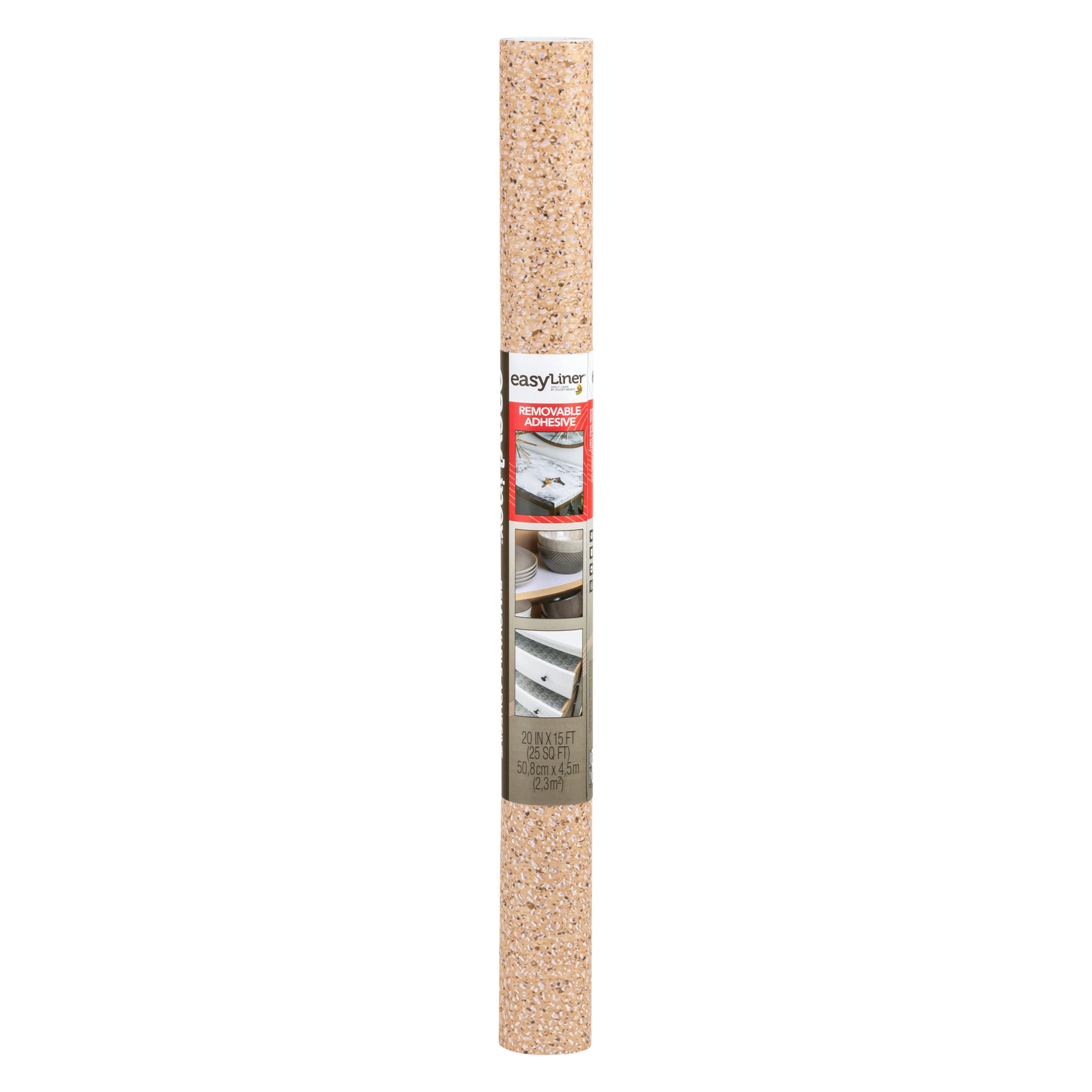 EasyLiner Brand Contact Paper Adhesive Shelf Liner, Rose Granite, 20 in. x 15 ft. Roll