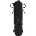 thumbnail image 3 of Alfani Womens Blaire Faux Leather Round Toe Combat & Lace-up Boots, 3 of 3