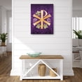 thumbnail image 2 of Cuadro Decorativo - Cruz de oro de Chi Rho Jr  Impresión en canvas, estrechado., 2 of 2