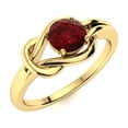 thumbnail image 2 of Mooneye 5mm Round Shape Garnet Infinity Love Knot 925 Sterling Silver Women Wedding Ring, 2 of 2