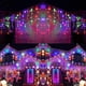 thumbnail image 1 of Cortina de luces Led de carámbano para decoración navideña, guirnalda de calle para exteriores, casa, invierno, boda, Año Nuevo, 2023, 2024 V, UE, 220, 1 of 4