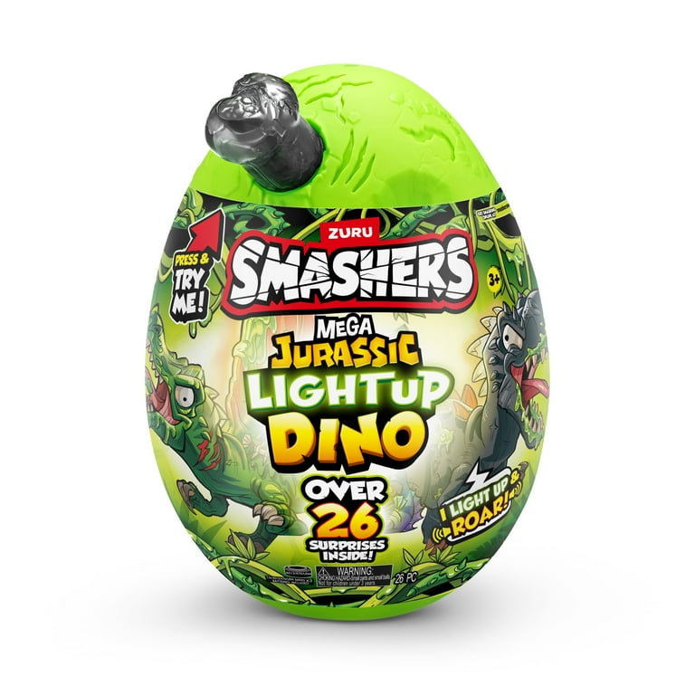 ZURU Smashers Jurassic Light Up Dino Egg, T-Rex or