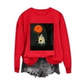 thumbnail image 4 of Frostluinai Women's Ghost Sweater Crweneck Sweatshirts Fall Holiday Pullover Top Halloween Long Sleeve Graphic Sweat Shirts, 4 of 6