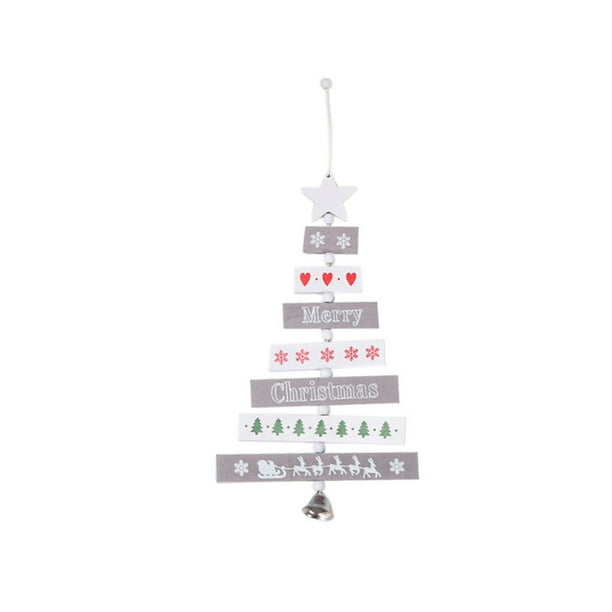 Advancent Árbol de Navidad colgante campana pared estrella decoración foto dibujos animados azúcar colgante adornos para fiesta boda Kits de decoración para fiestas Gris
