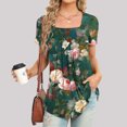 thumbnail image 1 of Puntoco Camiseta Estampada De Moda para Mujer Blusa De Mangas 3/4 De Longitud Media Blusa con Cuello Redondo Tops Informales Liquidación Puntoco Puntoco-785, 1 of 5