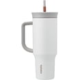 thumbnail image 1 of Owala Stainless Steel Triple Layer Insulated Travel Tumbler with Spill Resistant Lid, Straw, and Carry Handle, BPA Free, 40 oz, Gray (Iced Tea), 1 of 6
