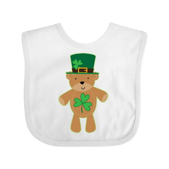 Inktastic St Patricks Day Irish Teddy Bear Shamrock Boys or Girls Baby Bib
