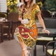 thumbnail image 3 of Easygdp Pies para Vestido Transpirable de Mujer, Vestido Suelto de Manga Corta con Pliegues y Bolsillos para el Verano, 3 of 6