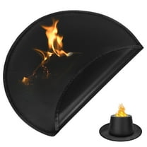 FRCOLOR Under Grill Mat Outdoor Grill Mat Round Under Grill Floor Mat Insulation Grill Pad Camping Barbecue Mat Fire Pit Accessory 14''