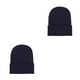 thumbnail image 4 of Minnieouse Beanie Hats Gorros de punto Unisex Ajustable Otoño Skullcap Manga de moda A prueba de viento Ciclismo Accesorios para el cabello Azul oscuro Azul oscuro 2piezas Minnieouse CBP263472, 4 of 5