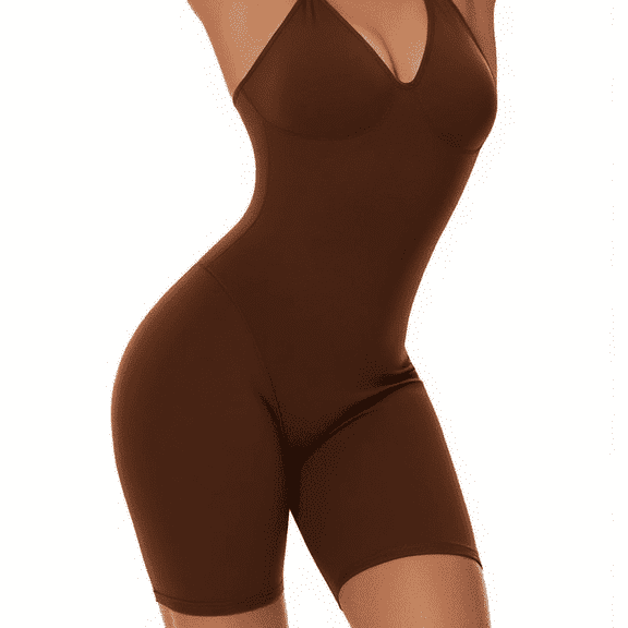 Yookey Women Slimming Bodysuits Shapewear Tops Tummy Control Body Shaper Spaghetti Strap Camisole Leotards Bodycon Jumpsuit