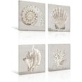 thumbnail image 2 of Neutral Shells Eva Watts by PI Creative Art Modern seashells Wall Pictures Vintage Giclee Print on Canvas Stretched for Living Room Bedroom 16 x 16 inch x 4 pcs, 2 of 7