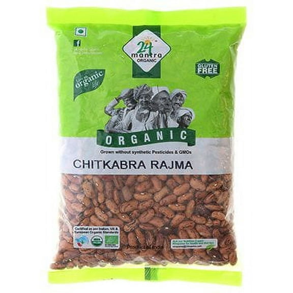 24 Mantra Organic Kidney Beans / Rajma (Himalayan Chitkabra Rajma) - 4 lbs