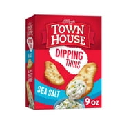 Town House Dipping Thins Sea Salt Baked Snack Crackers, Party Snacks, 9 oz