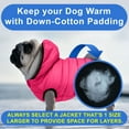 thumbnail image 5 of Pawtitas Reversible Dog Jacket Water Resistant Dog Coat for Cold Weather - Medium Jacket - Pink / Grey, 5 of 9