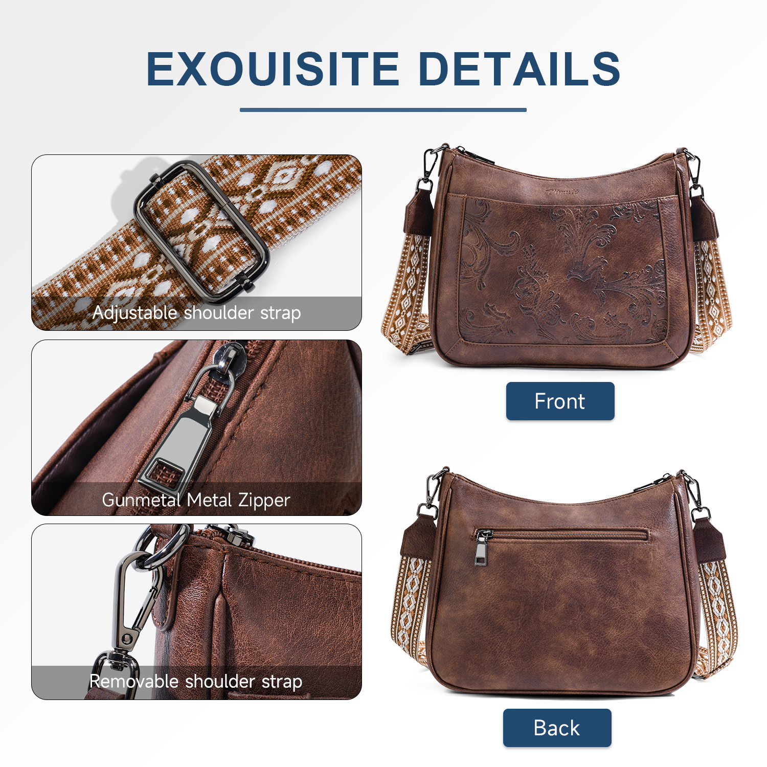 [Mother’s Day Gift Present] APHISON Casual Crossbody Bags for Women, Adjustable Strap Shoulder Bag Travel Bag for Concerts Sports Events Festivals