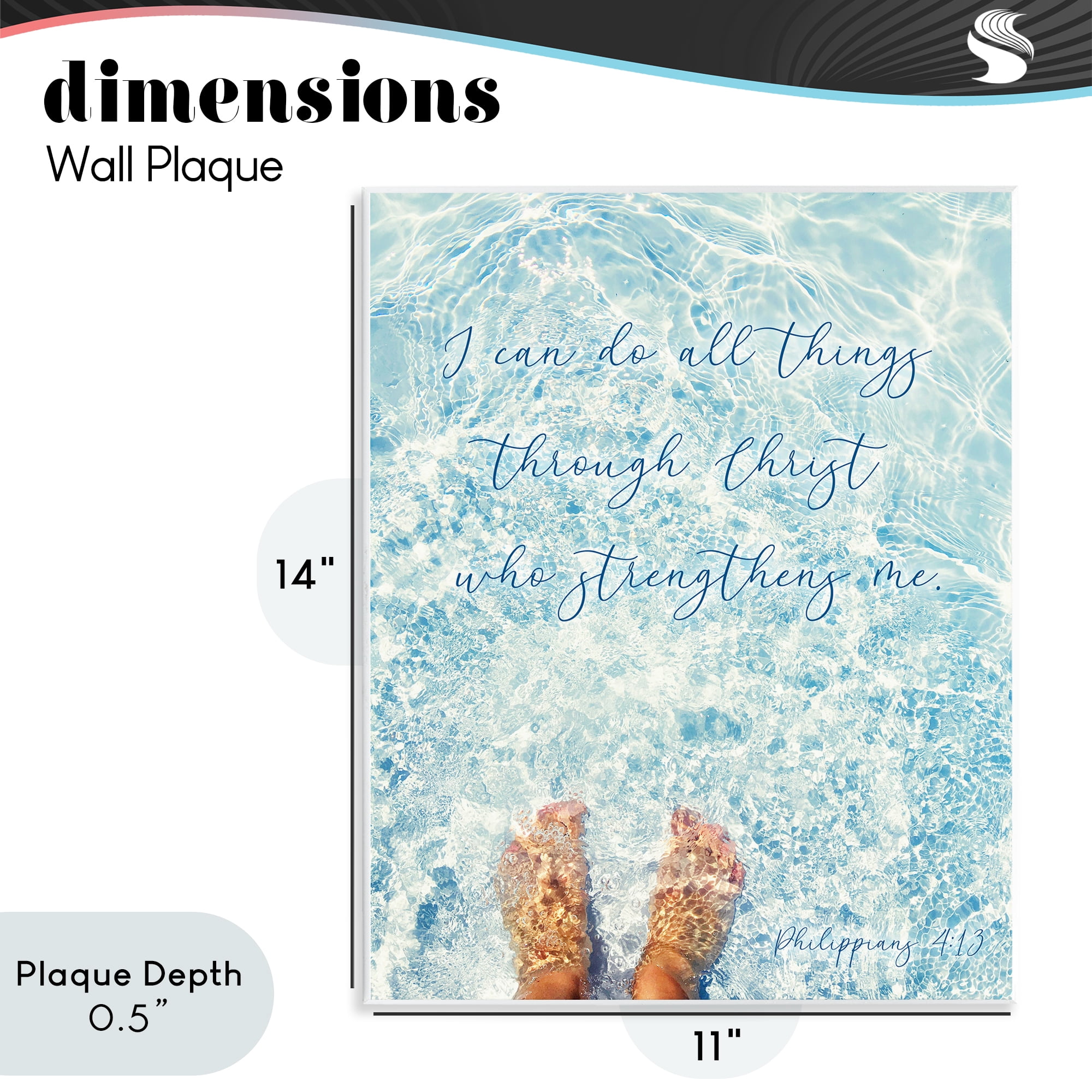 Stupell Industries I Can Do All Things Wall Plaque Art, design by Sarah Jane