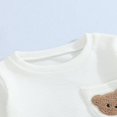 thumbnail image 4 of PENGXIANG Bébé Fille Garçons Automne Romper Ours Broderie Cou Manches Courtes Snaps Combinaison, 4 of 6
