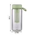 thumbnail image 2 of Portable Cold Brew Water Bottle 600ml BPA Free Leak Proof Double Layer Filter Diffuser Flip Cap Handle Easy Clean for Tea Coffee Juice Gym Travel, 2 of 5