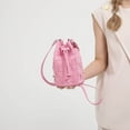thumbnail image 3 of Bolso Tejido Hobo Tipo Cubo Cordón Cuero PU para Mujer Monedero, 3 of 9