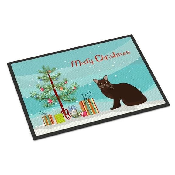 Burmese #2 Cat Merry Christmas Door Mat
