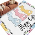 thumbnail image 6 of Happy Easter Area Rug 5x8 Washable Rug Non Slip Cute Lovely Colorful Rabbits Silhouette Eggs Large Area Rug Soft Stainresistant Indoor Floor Carpet for Living Room Bedroom Home Office Dining Room, 6 of 8