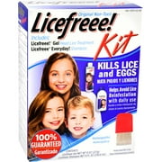 Licefreee 4-Piece Kit, Non-Toxic, Lice Killing Gel, Root Applicator, Metal Lice Comb & Daily Shampoo