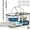 White/Blue+6 Mop Heads, variant on Gen 1 Large-Capacity Spin Mop and Bucket - for Big Homes & Deep Cleaning Days,4-Chamber System Separates Dirty & Clean Water, 2-GAL Heavy-Duty Design with Wheels & 6 Refill Mop Heads - White/Red