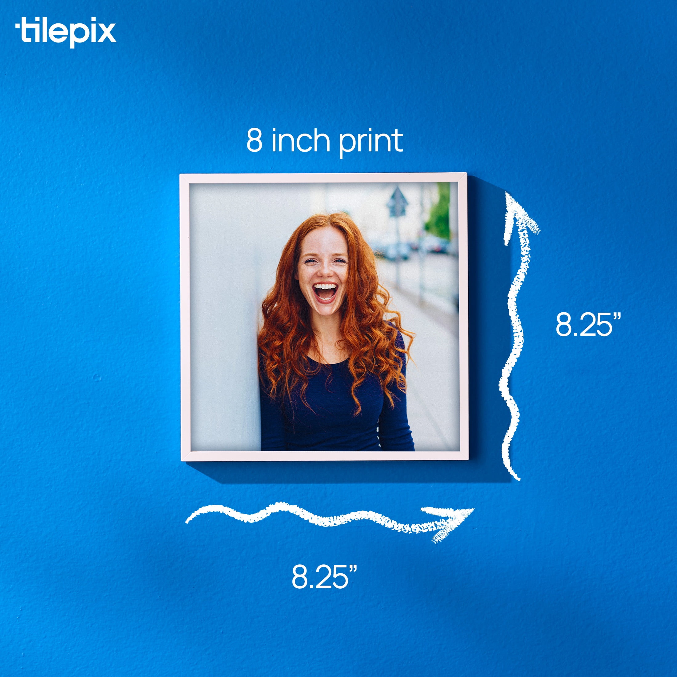 TilePix Nail Free White Frame, 2-Piece Split Image