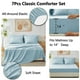 thumbnail image 5 of Juego de edredón CozyLux Queen, color azul claro, 7 piezas, cama en bolsa, 5 of 8