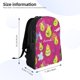 thumbnail image 4 of Fotbe Pink Green Avocado Mochila de Viaje para Laptop, Mochila Ejecutiva Delgada y Resistente 15.6", 4 of 8