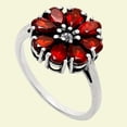 thumbnail image 6 of Hessonite Garnet & Moissanite 925 Sterling Silver Ring s.7 Jewelry R-1031 AGR1025_B_7, 6 of 6