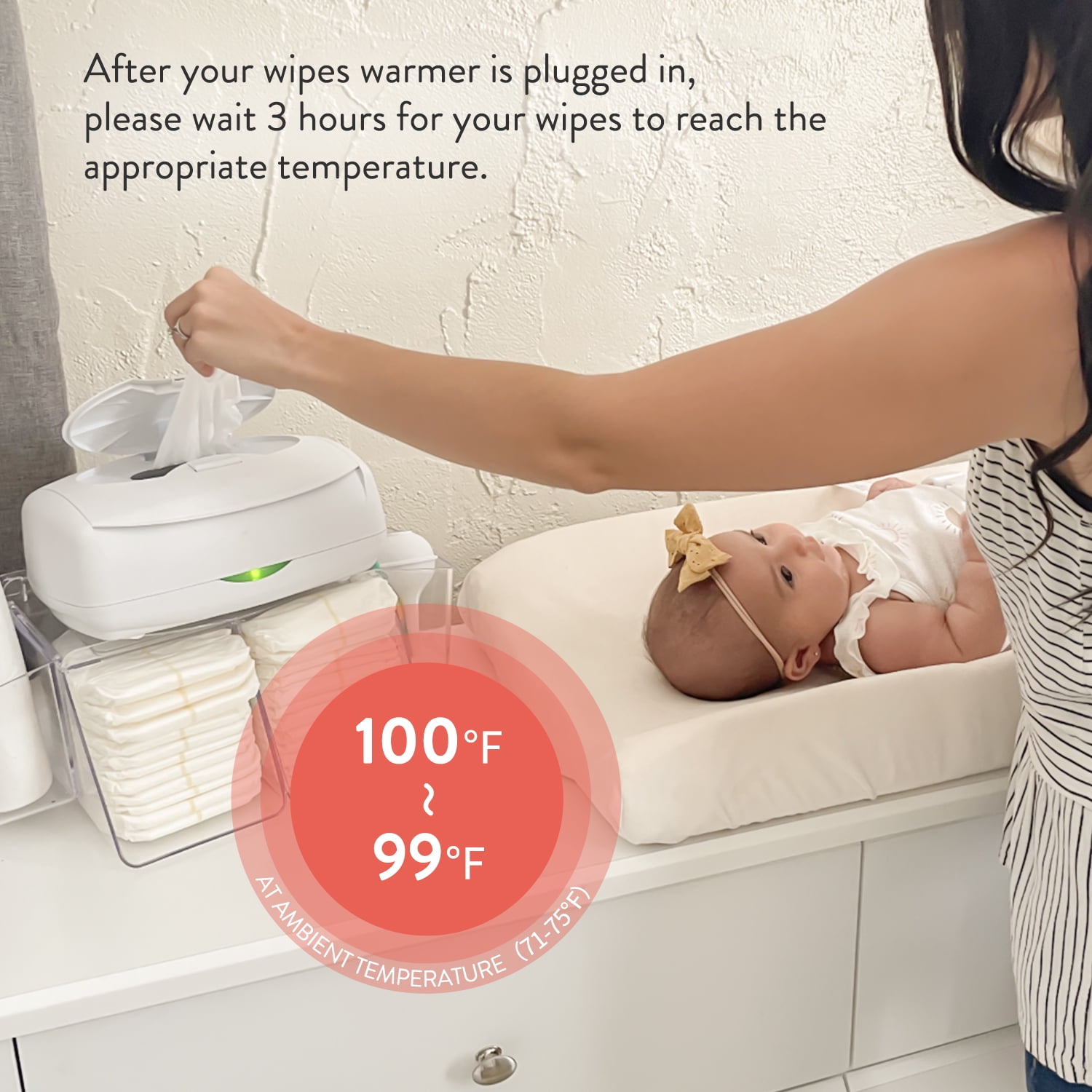 Prince Lionheart Ultimate Baby Wipe Warmer, White - 1