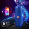 thumbnail image 3 of 1OW Portable Bluetooth Speaker Bluetooth Column Wireless Bluetooth Speaker Powerful High BoomBox Outdoor Bass HIFI TF FM Radio with LED Light(Blue), 3 of 7