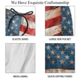 thumbnail image 4 of luoweisi Men's Beach Shorts Quick Dry Swim Trunks with Mesh Lining American Flag L, 4 of 5