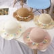thumbnail image 3 of Minnieouse Sombrero de playa para niñas a la moda y funcional y conjunto de bolso de mano de punto de paja Material ligero y transpirable Sombreros Beige sombrero y bolsa, 3 of 6