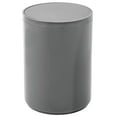 thumbnail image 5 of mDesign Plastic Small Round 1.7 Gallon Trash Can with Swing Lid - Charcoal Gray, 5 of 8