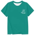 thumbnail image 3 of WOYY Boys Casual Letter Print T-Shirt Round Neck Short Sleeved T Shirt Children's Tee, Sizes 1-13, 3 of 4