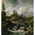 thumbnail image 3 of Jacob van Ruisdael 15x16 Black Modern Framed Museum Art Print Titled - Landscape with Waterfall (1660s), 3 of 5