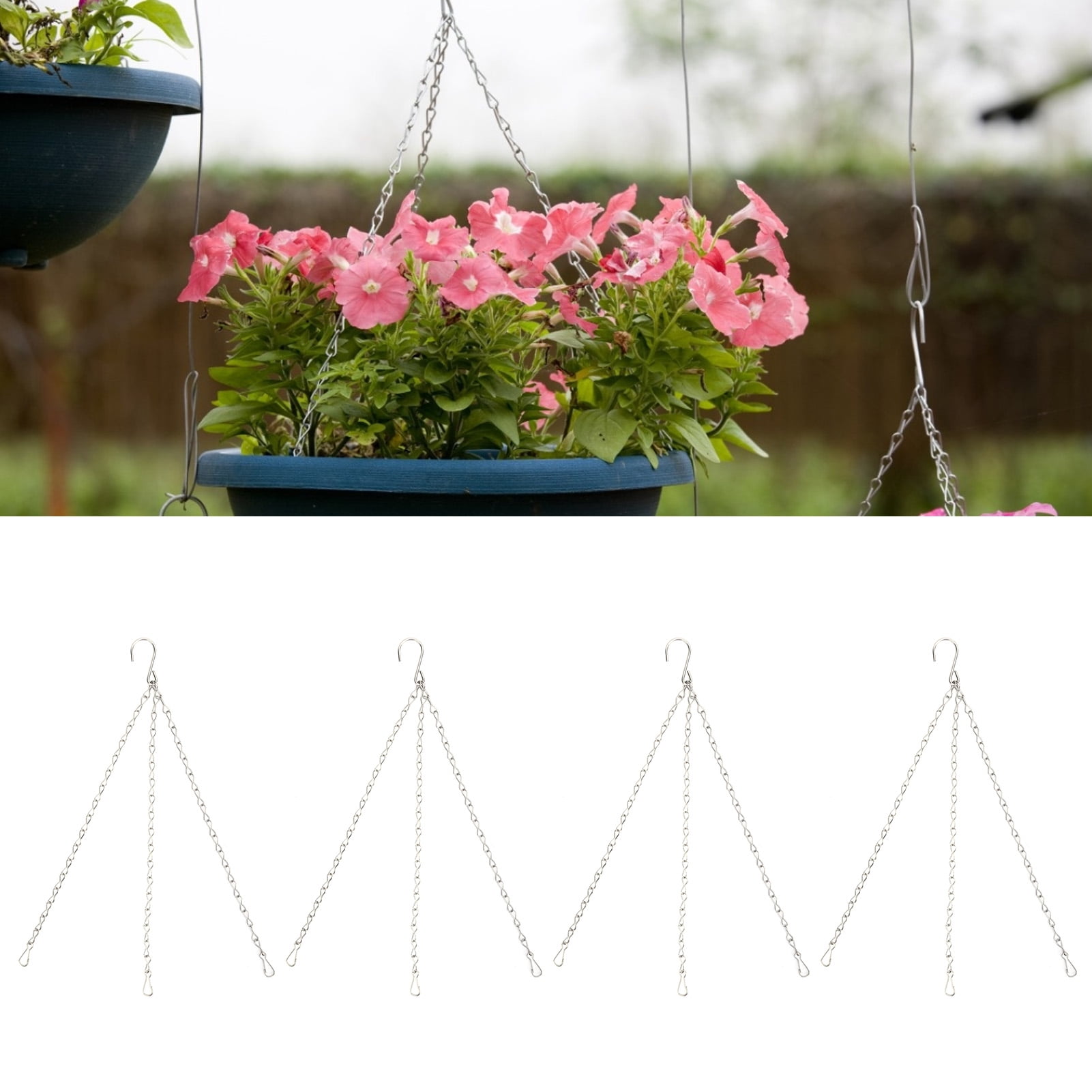20 Pcs Hanger Orchid Wire Hanging Plants Flower Pot Replacement Garden 4 Leg 30" 