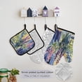thumbnail image 5 of Watercolor Colorful Lavender Oven Mitts and Pot Holders with Chef Apron Set 5 Pcs Kitchen Cooking Set, 5 of 6