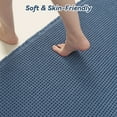 thumbnail image 4 of VUNATE Waffle Bathroom Rugs Ultra-Soft Non-Slip Bath Mat Super Absorbent Quick Dry Bath Rugs for Bathroom Floor Machine Washable Bathroom Mats with Tassels Boho Bathroom Decor 17"x24" Blue, 4 of 6