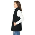 thumbnail image 3 of Woman Within Plus Size Zip-Front Microfleece Vest Long Fleece Vest, 3 of 5