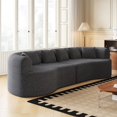 thumbnail image 5 of 106" Oversized Sectional Sofa,Modern Chenille Memory Foam Sofa Cloud Sofa with Deep Seat & 6 Pillows for Living Room,Grey, 5 of 7