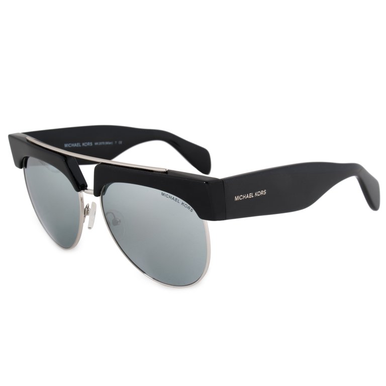 Michael Kors MK2075 Milan Mirrored Aviator Sunglasses Black Silver Michael Kors MK2075 MILAN Sunglasses | FREE Shipping - SOLD OUT main image 4