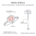 thumbnail image 5 of Rosec Jewels IGI Certified 1 Carat Lab Grown Pink Diamond Heart Engagement Ring - Fancy Pink Color - VS1 Clarity - Romantic Gift For Her, 10K White Gold, US 3.50, 5 of 8